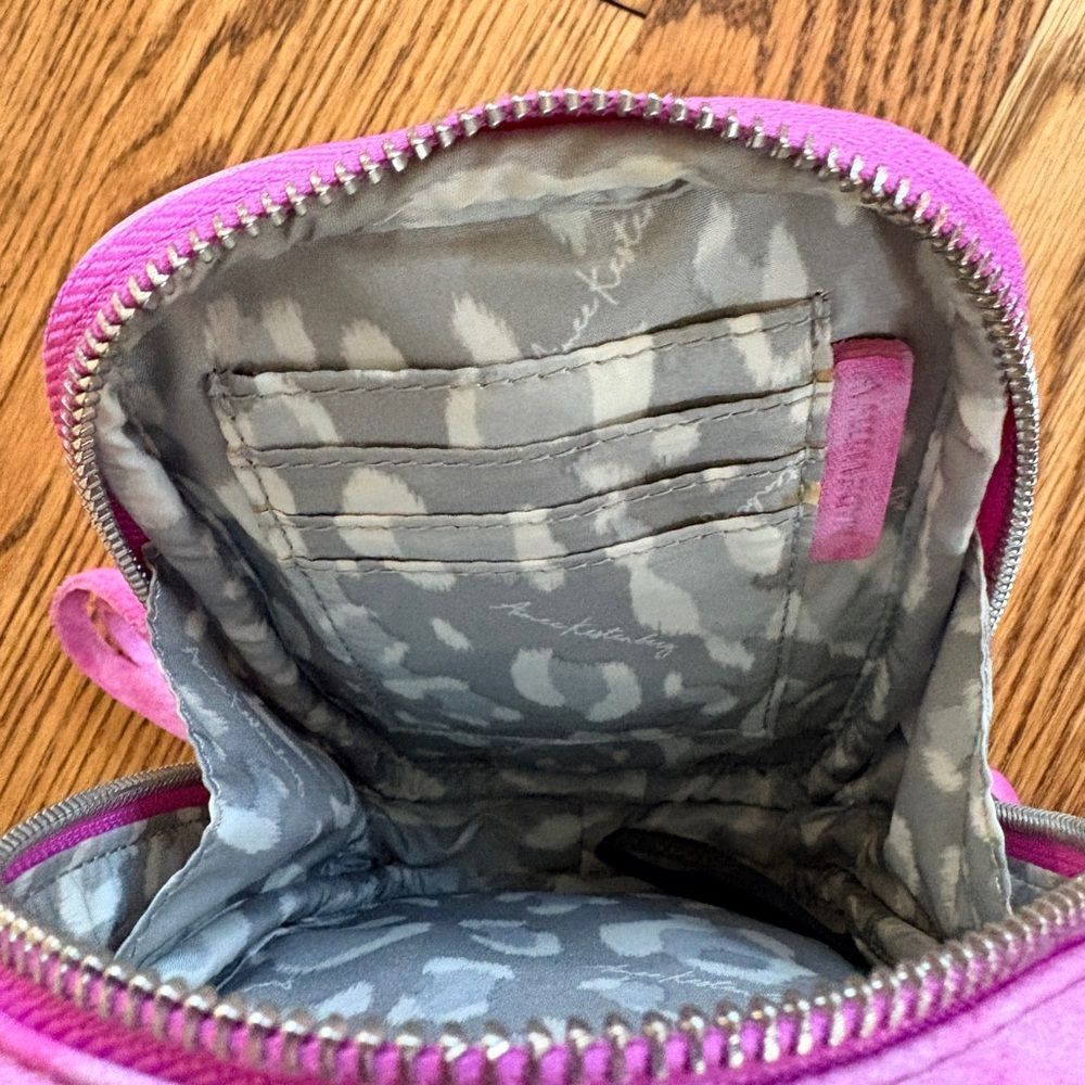 Aimee Kestenberg Tamitha Pink Tie Dye Leather Crossbody Bag Chain Strap - Picture 4 of 5